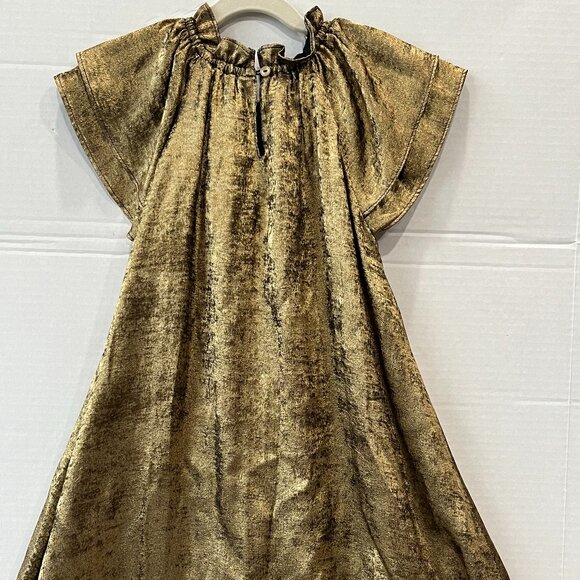Girl - 4 & 8 - NWT Noralee Gold Isabella Dress - Picture 3 of 5